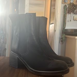free people black leather boots